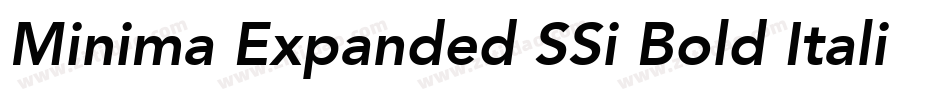 Minima Expanded SSi Bold Italic字体转换